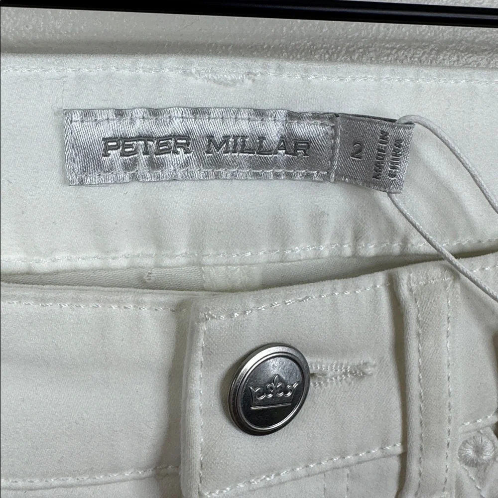 Peter Millar Women's Size 2 White Skinny Pants NWT Luxury Golf Travel Casual